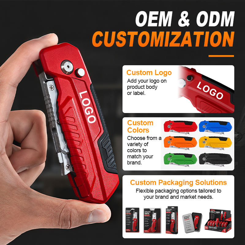 Foldable Utility Knife with Scraper Function - 2-in-1 Multi Tool