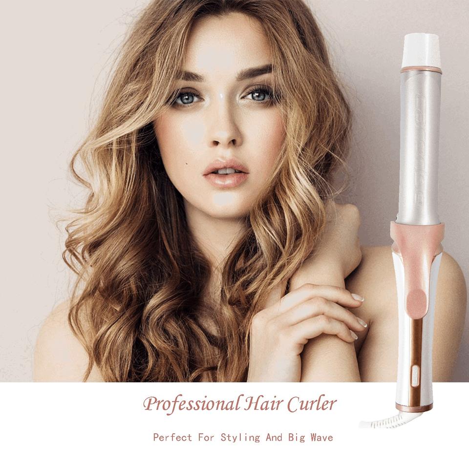 3 Barrel Curling Iron - Ceramic Triple Barrel Hair Waver