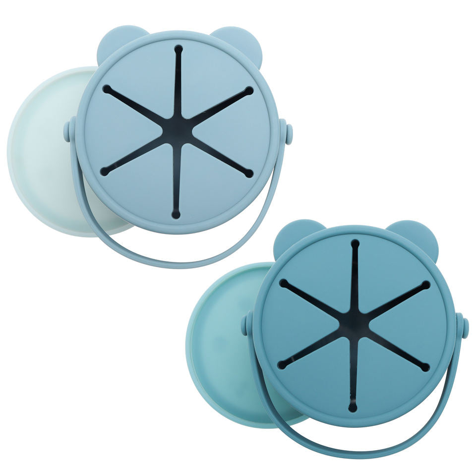 Snack Container for Kids & Toddlers - Silicone No-Spill Snack Cup