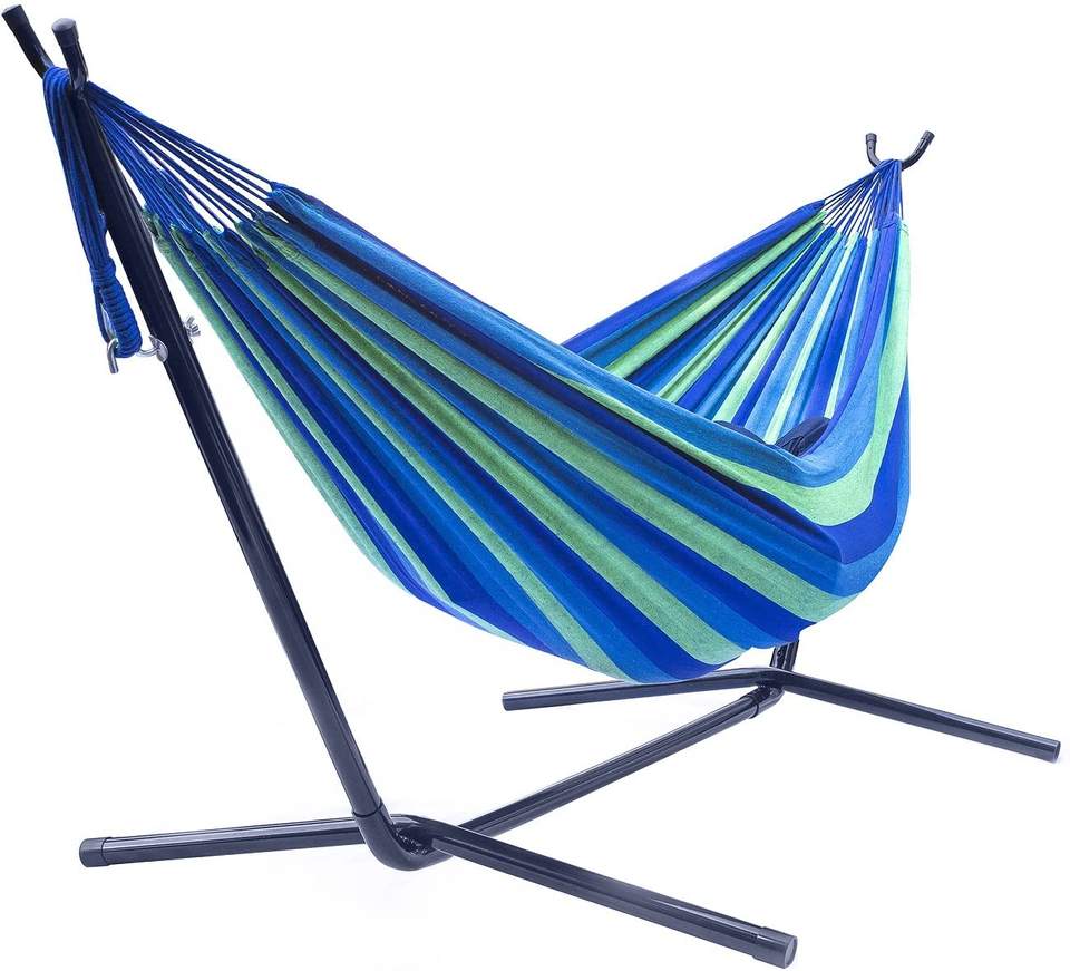 Portable Hammock with Stand - Indoor Outdoor Camping Hammock