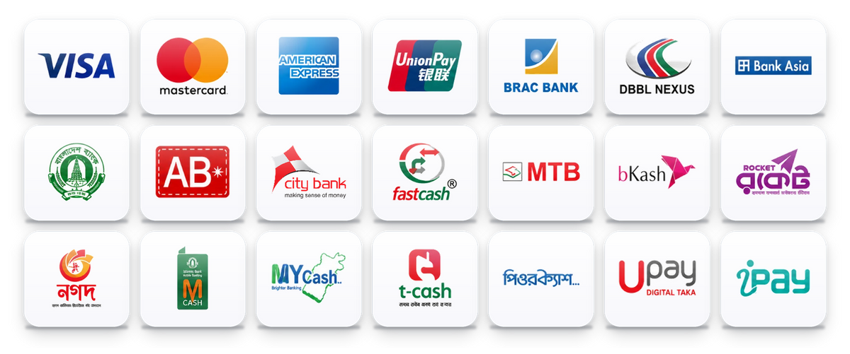 MIMLAM 3D Payment Methods - 7x3 Grid
